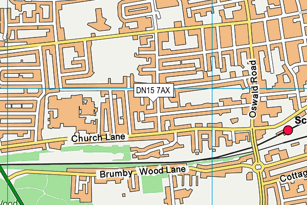DN15 7AX map - OS VectorMap District (Ordnance Survey)