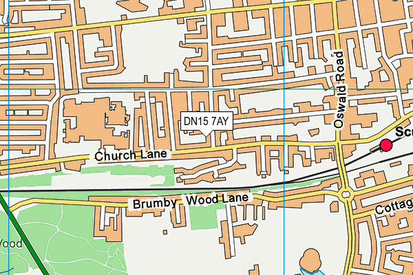 DN15 7AY map - OS VectorMap District (Ordnance Survey)