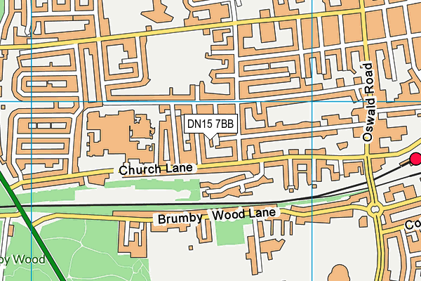 DN15 7BB map - OS VectorMap District (Ordnance Survey)