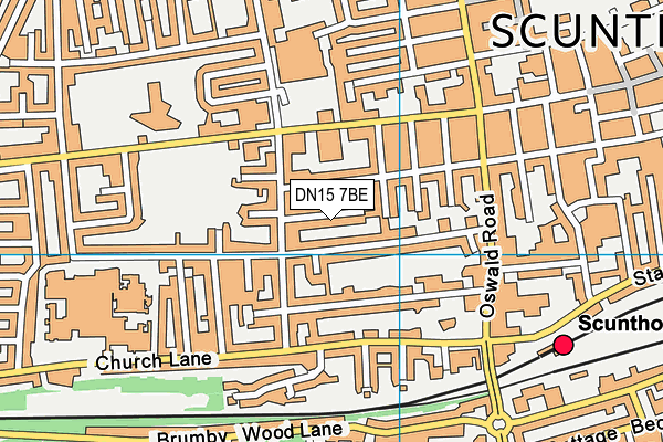 DN15 7BE map - OS VectorMap District (Ordnance Survey)