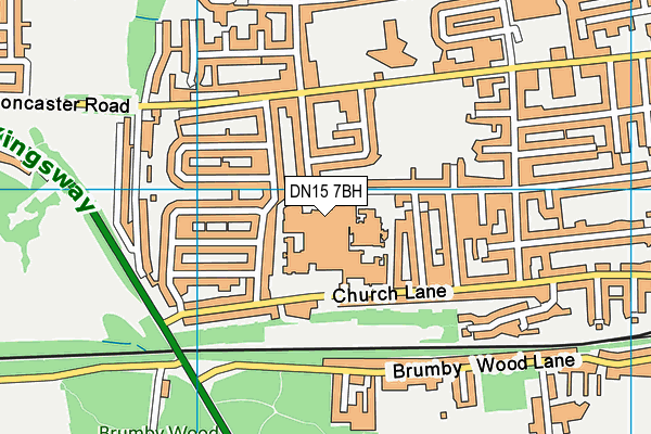 DN15 7BH map - OS VectorMap District (Ordnance Survey)