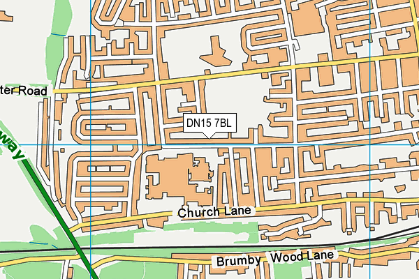 DN15 7BL map - OS VectorMap District (Ordnance Survey)