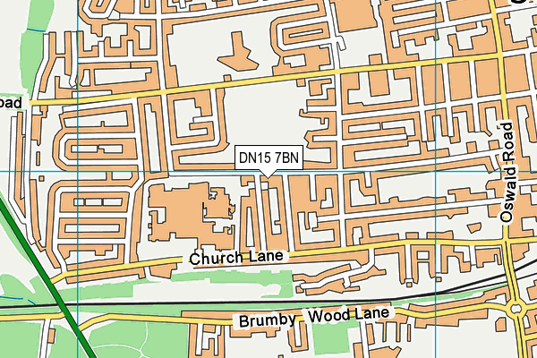 DN15 7BN map - OS VectorMap District (Ordnance Survey)