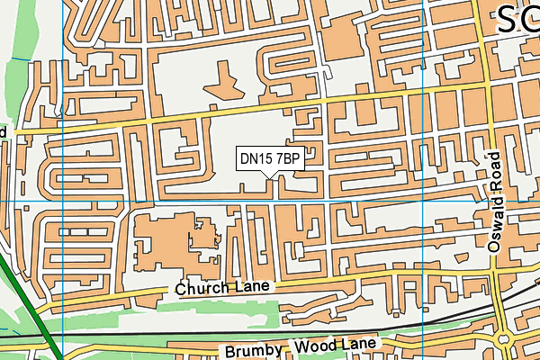 DN15 7BP map - OS VectorMap District (Ordnance Survey)