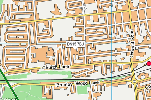 DN15 7BU map - OS VectorMap District (Ordnance Survey)