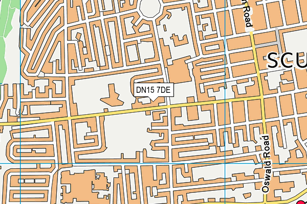 DN15 7DE map - OS VectorMap District (Ordnance Survey)