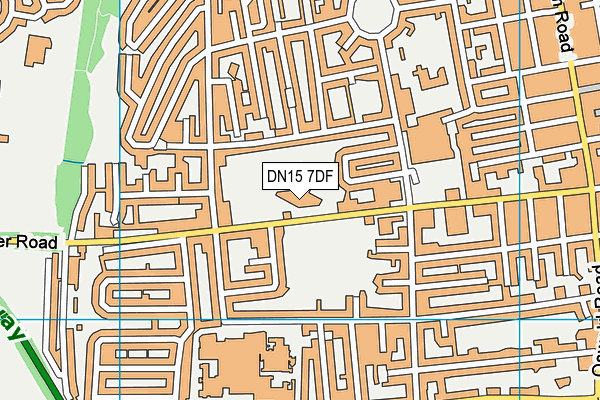DN15 7DF map - OS VectorMap District (Ordnance Survey)