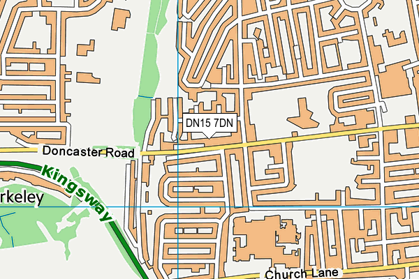 DN15 7DN map - OS VectorMap District (Ordnance Survey)