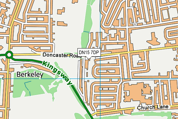 DN15 7DP map - OS VectorMap District (Ordnance Survey)