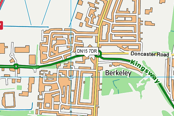 DN15 7DR map - OS VectorMap District (Ordnance Survey)