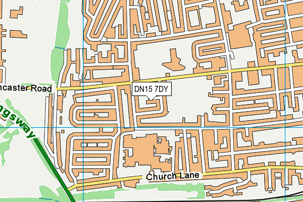 DN15 7DY map - OS VectorMap District (Ordnance Survey)