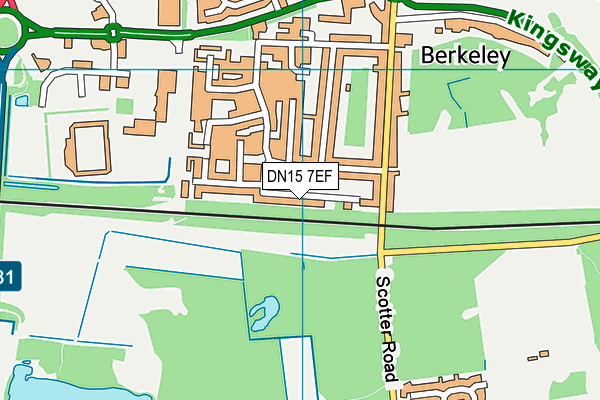 DN15 7EF map - OS VectorMap District (Ordnance Survey)