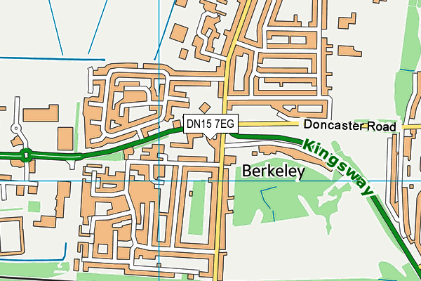 DN15 7EG map - OS VectorMap District (Ordnance Survey)