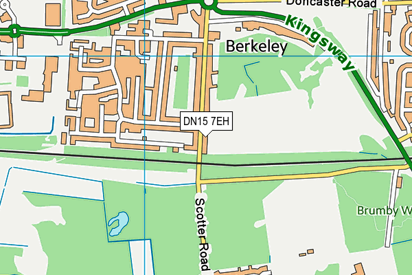 DN15 7EH map - OS VectorMap District (Ordnance Survey)