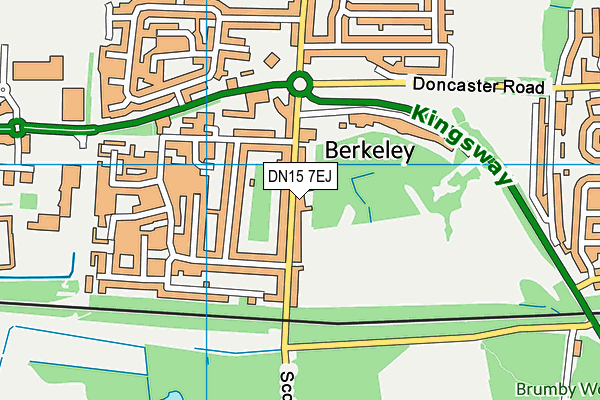 DN15 7EJ map - OS VectorMap District (Ordnance Survey)