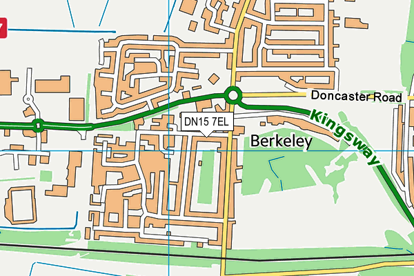 DN15 7EL map - OS VectorMap District (Ordnance Survey)