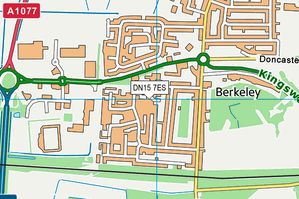 DN15 7ES map - OS VectorMap District (Ordnance Survey)