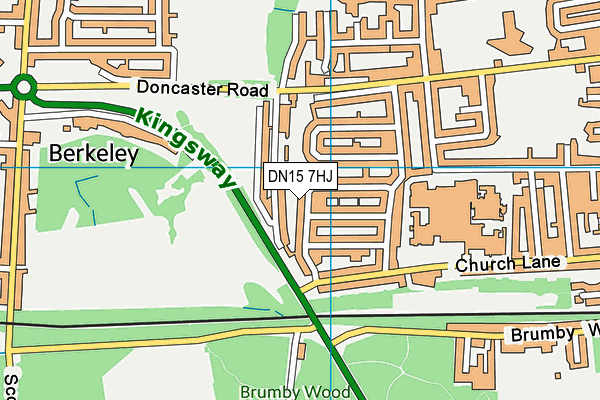 DN15 7HJ map - OS VectorMap District (Ordnance Survey)