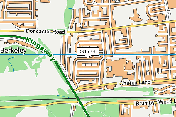 DN15 7HL map - OS VectorMap District (Ordnance Survey)