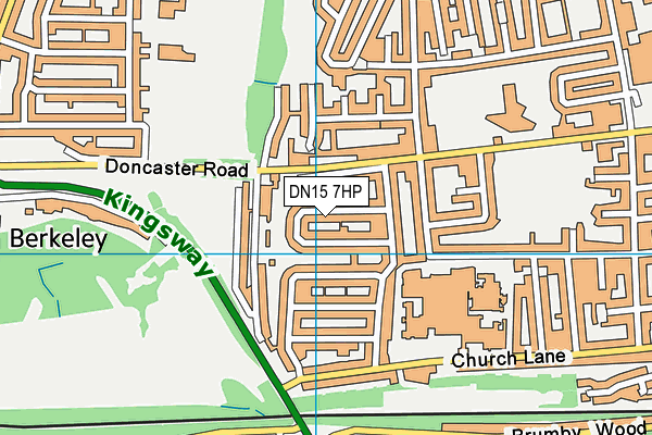 DN15 7HP map - OS VectorMap District (Ordnance Survey)