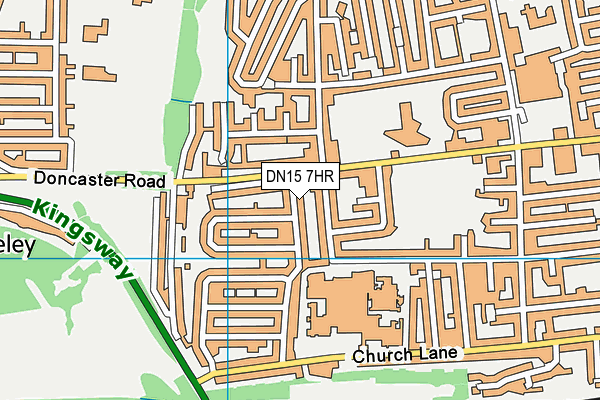 DN15 7HR map - OS VectorMap District (Ordnance Survey)