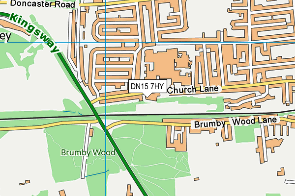 DN15 7HY map - OS VectorMap District (Ordnance Survey)