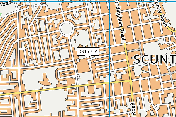 DN15 7LA map - OS VectorMap District (Ordnance Survey)