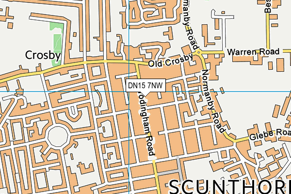 DN15 7NW map - OS VectorMap District (Ordnance Survey)