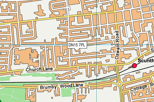 DN15 7PL map - OS VectorMap District (Ordnance Survey)