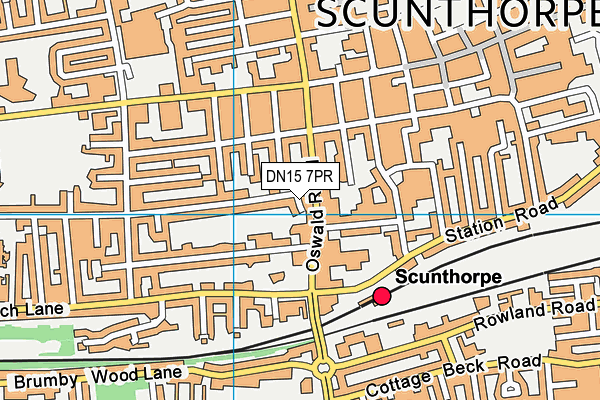 DN15 7PR map - OS VectorMap District (Ordnance Survey)