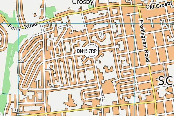 DN15 7RP map - OS VectorMap District (Ordnance Survey)