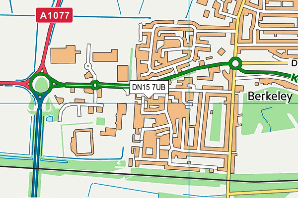 DN15 7UB map - OS VectorMap District (Ordnance Survey)