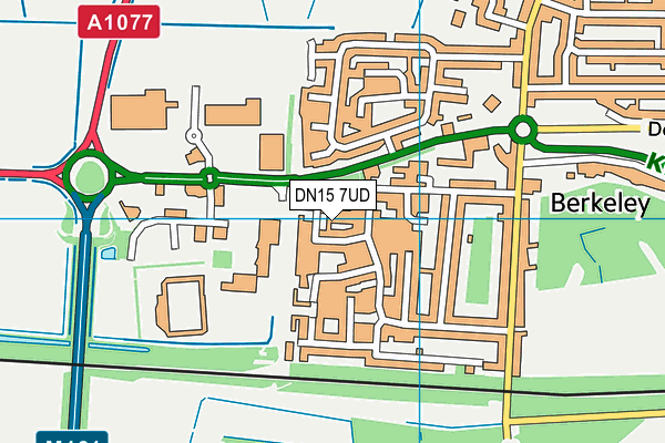 DN15 7UD map - OS VectorMap District (Ordnance Survey)