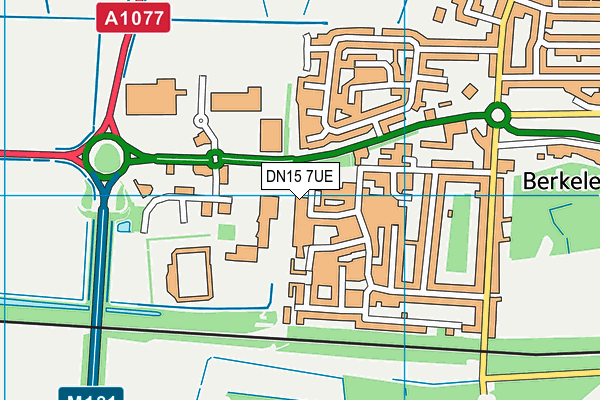 DN15 7UE map - OS VectorMap District (Ordnance Survey)