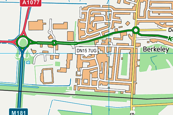 DN15 7UG map - OS VectorMap District (Ordnance Survey)