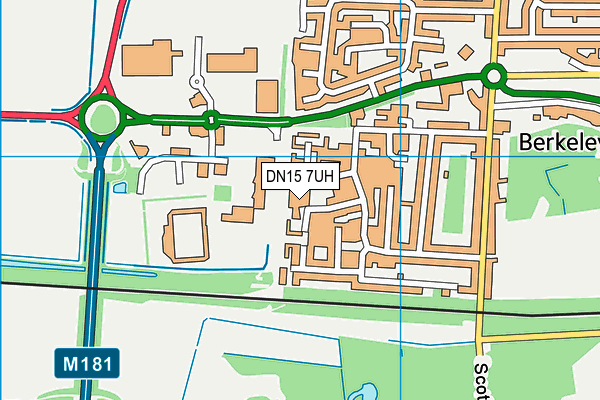 DN15 7UH map - OS VectorMap District (Ordnance Survey)