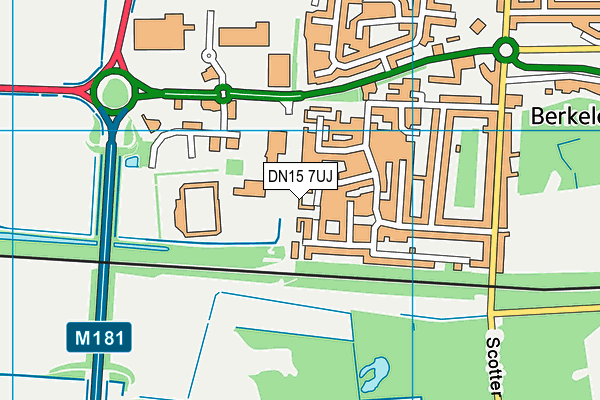 DN15 7UJ map - OS VectorMap District (Ordnance Survey)