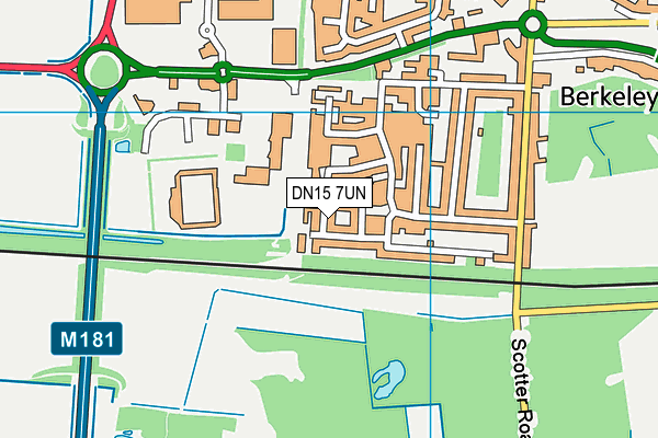 DN15 7UN map - OS VectorMap District (Ordnance Survey)