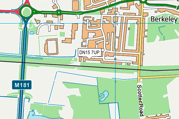 DN15 7UP map - OS VectorMap District (Ordnance Survey)