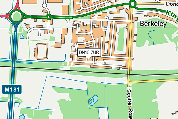 DN15 7UR map - OS VectorMap District (Ordnance Survey)