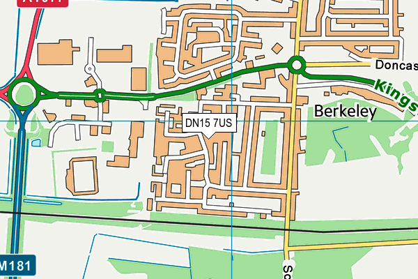 DN15 7US map - OS VectorMap District (Ordnance Survey)