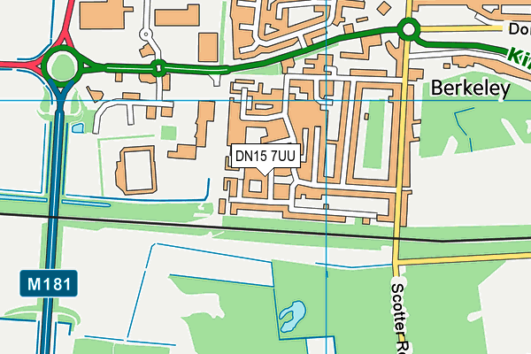 DN15 7UU map - OS VectorMap District (Ordnance Survey)