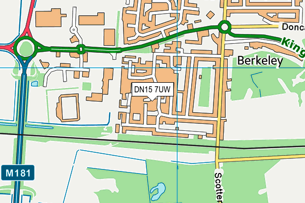 DN15 7UW map - OS VectorMap District (Ordnance Survey)