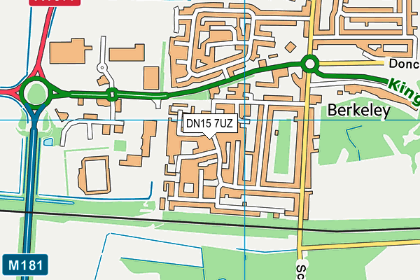 DN15 7UZ map - OS VectorMap District (Ordnance Survey)