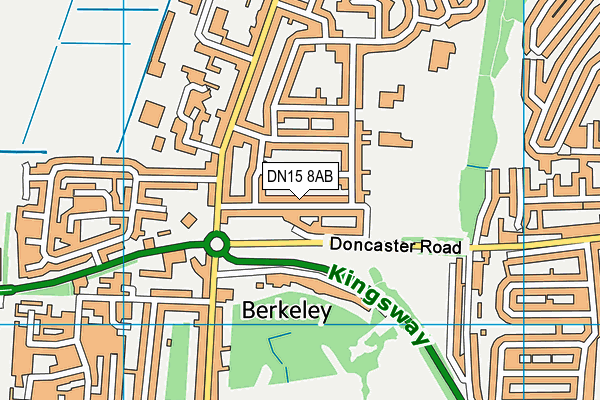 DN15 8AB map - OS VectorMap District (Ordnance Survey)