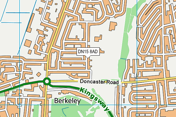 DN15 8AD map - OS VectorMap District (Ordnance Survey)