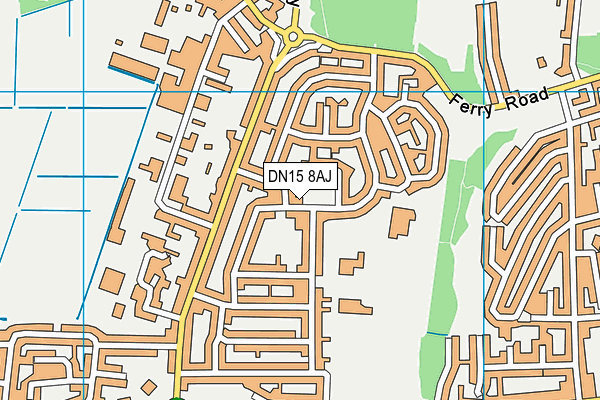 DN15 8AJ map - OS VectorMap District (Ordnance Survey)