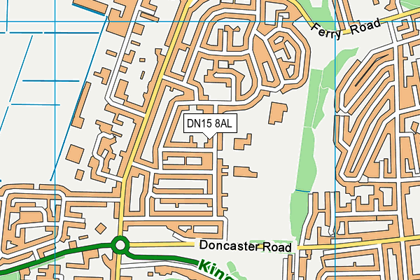DN15 8AL map - OS VectorMap District (Ordnance Survey)