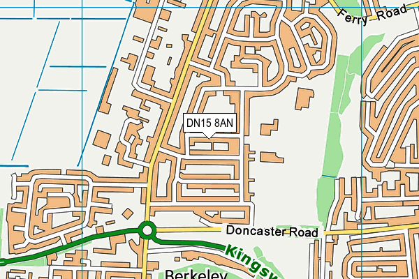 DN15 8AN map - OS VectorMap District (Ordnance Survey)