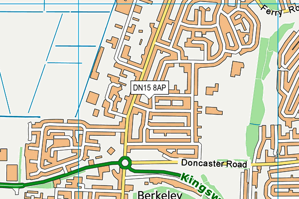DN15 8AP map - OS VectorMap District (Ordnance Survey)